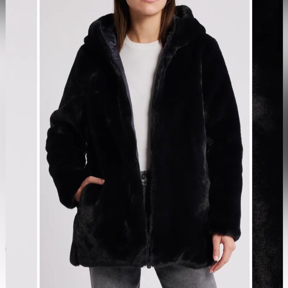 Save The Duck Bridget Reversible Faux Fur Jacket New - Picture 2 of 16
